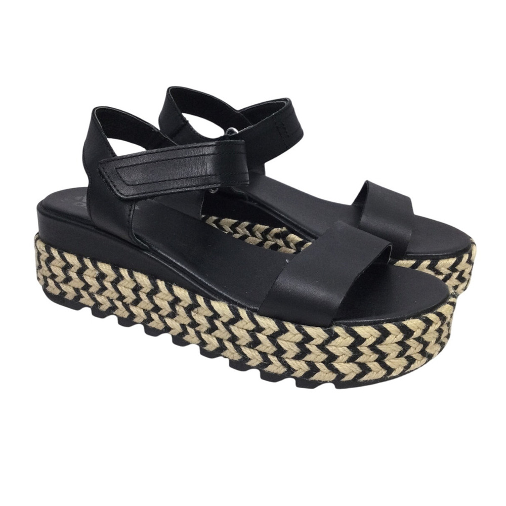 Sorel Cameron Casual Beach Resort Stylish Platform Espadrille Leather Sandal 7.5